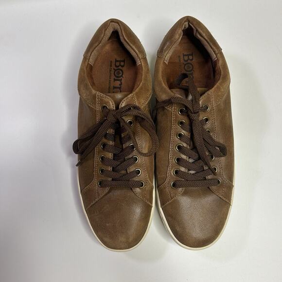 Born Sur Shoes Sneaker Men’s 8.5 Brown Luggage Leather Comfort Casual - Picture 5 of 10